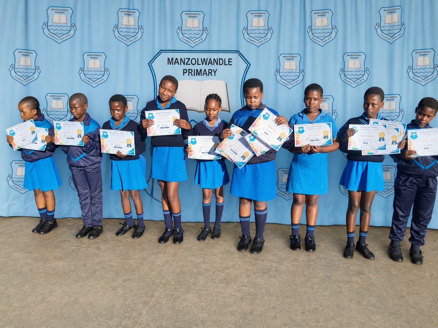 Learner photographed during Manzolwandle Primary School's Term 2 Awards Day 2026