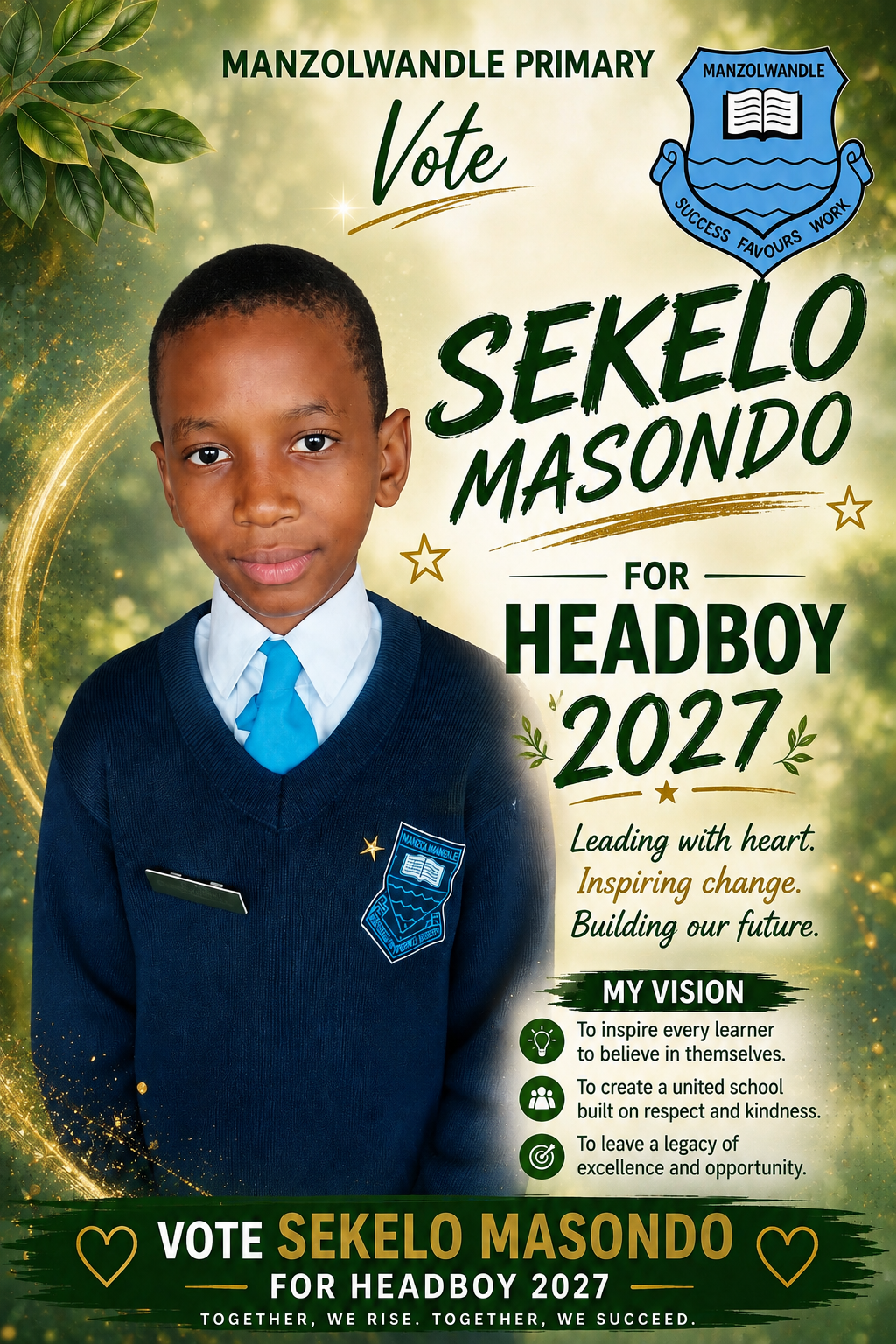 Election poster for Sekelo Masondo