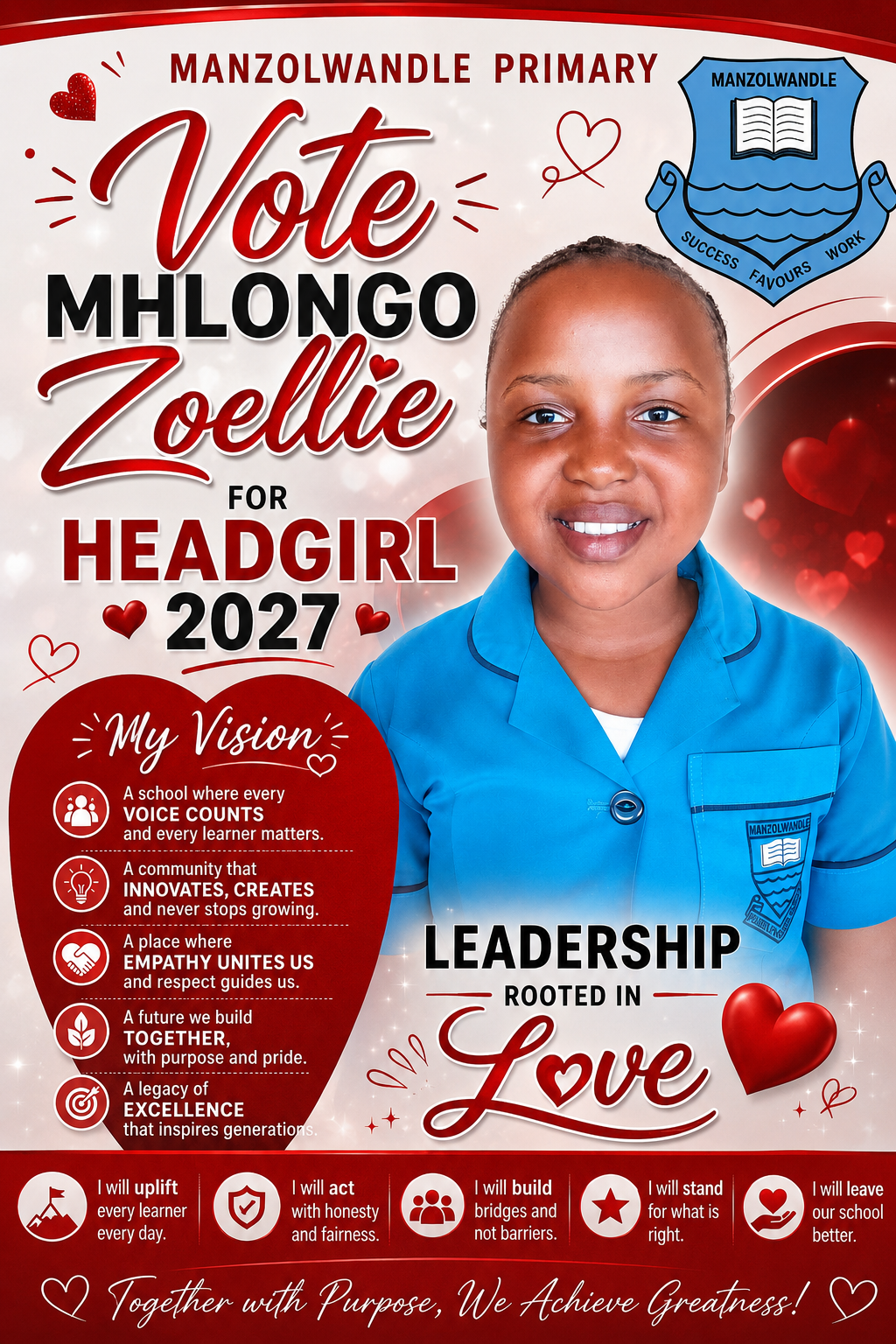Election poster for Zoellie Mhlongo