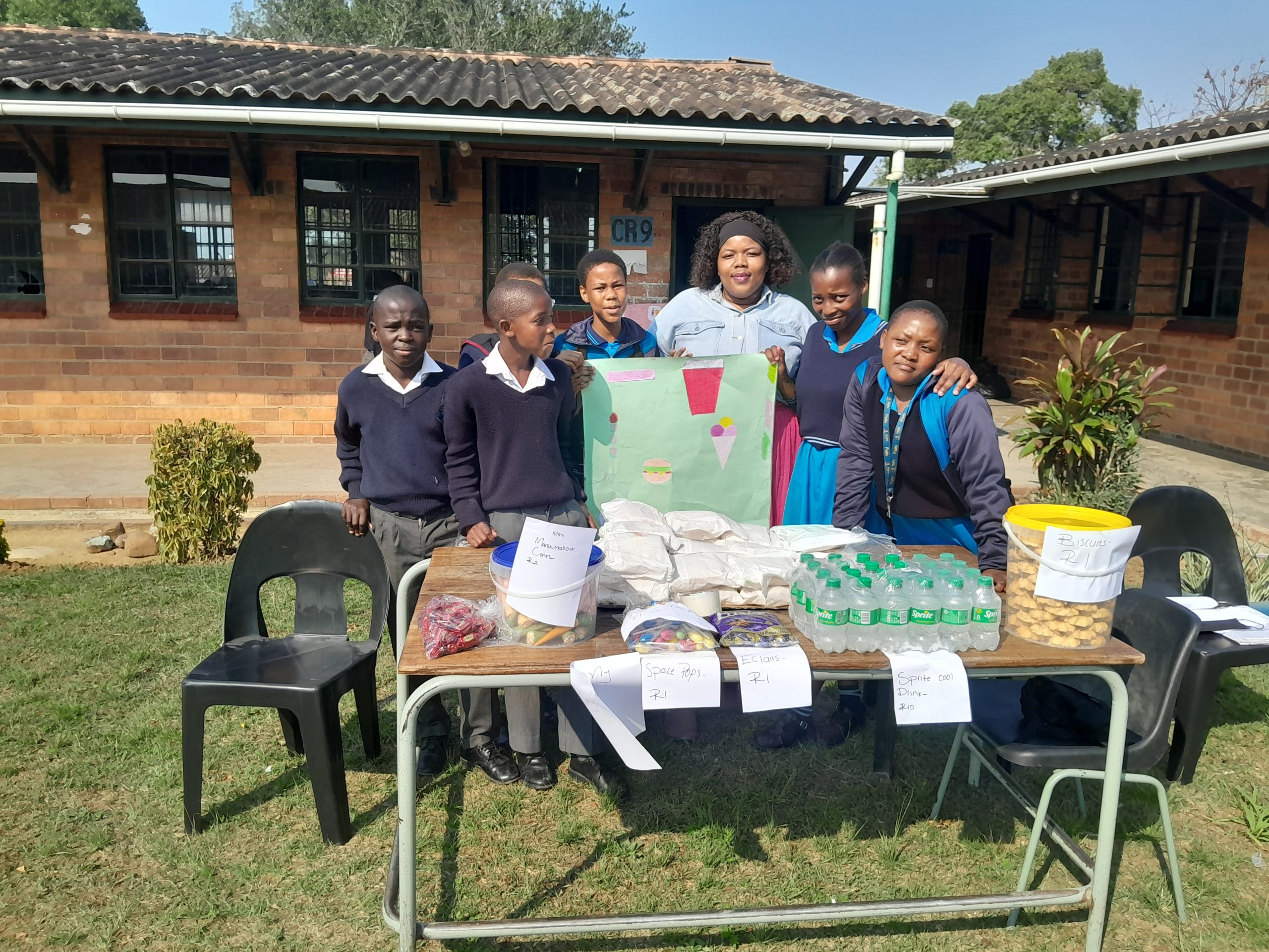 Learners running a Market Day mini business