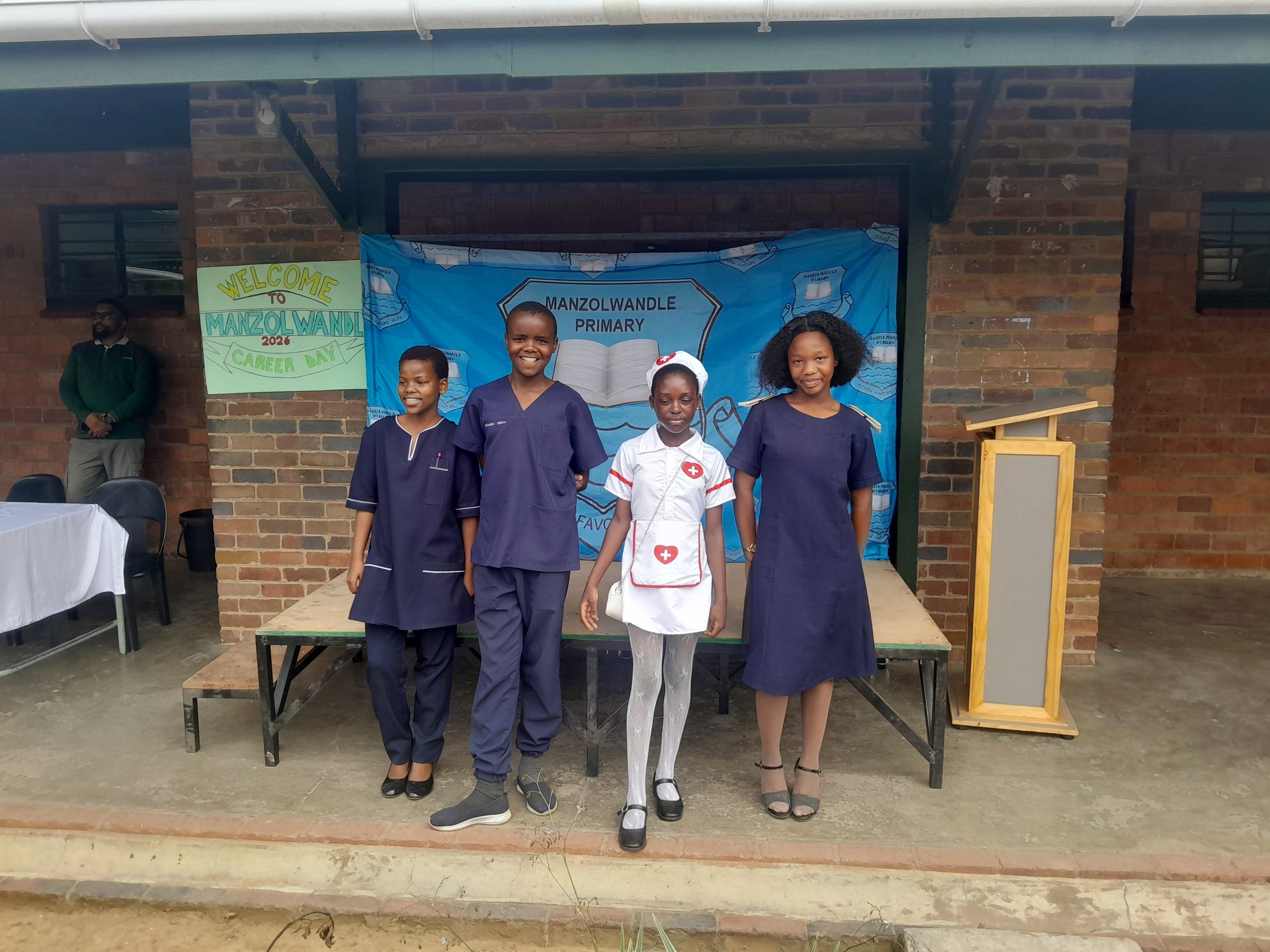 Future nurses at Manzolwandle Primary School