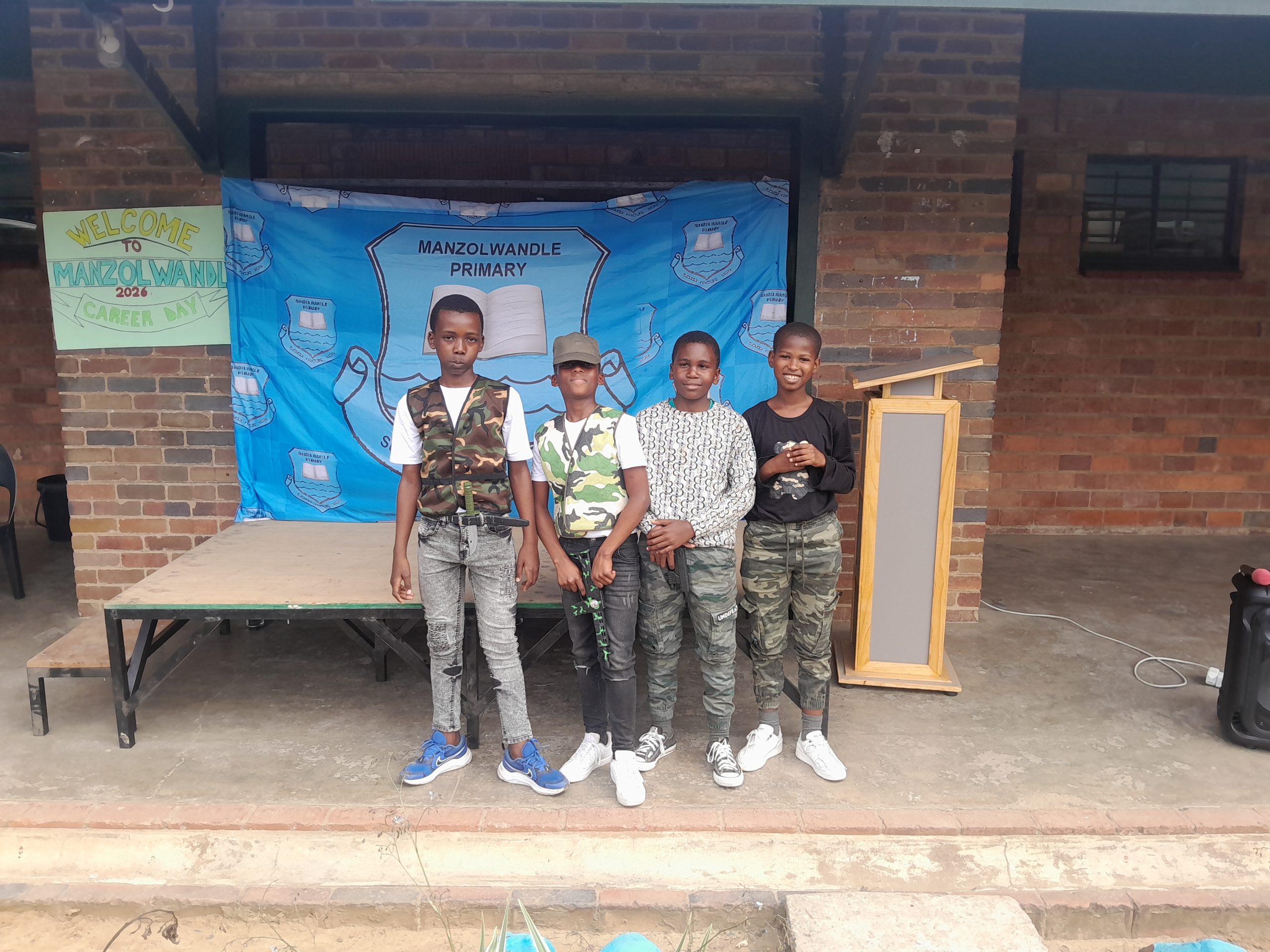 Future soldiers at Manzolwandle Career Day